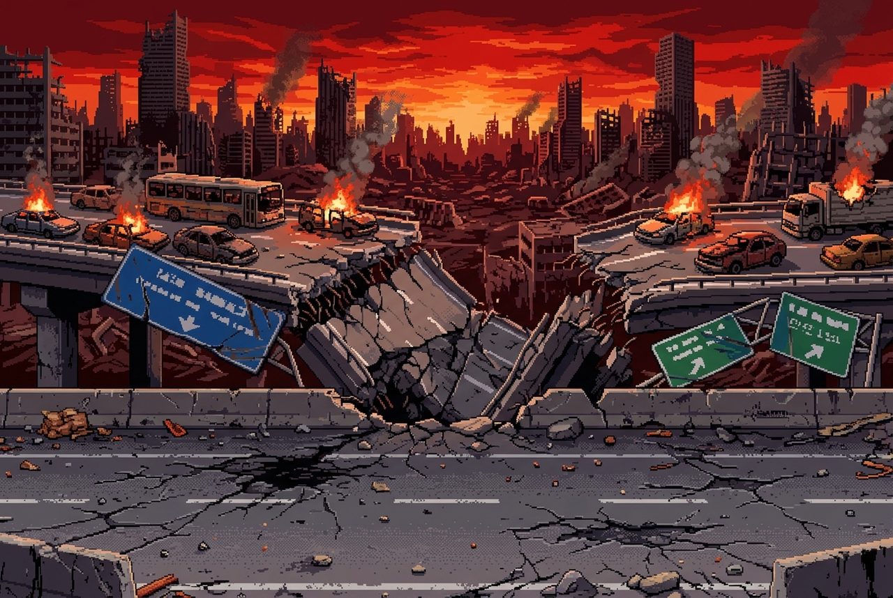 COLLAPSED HIGHWAY